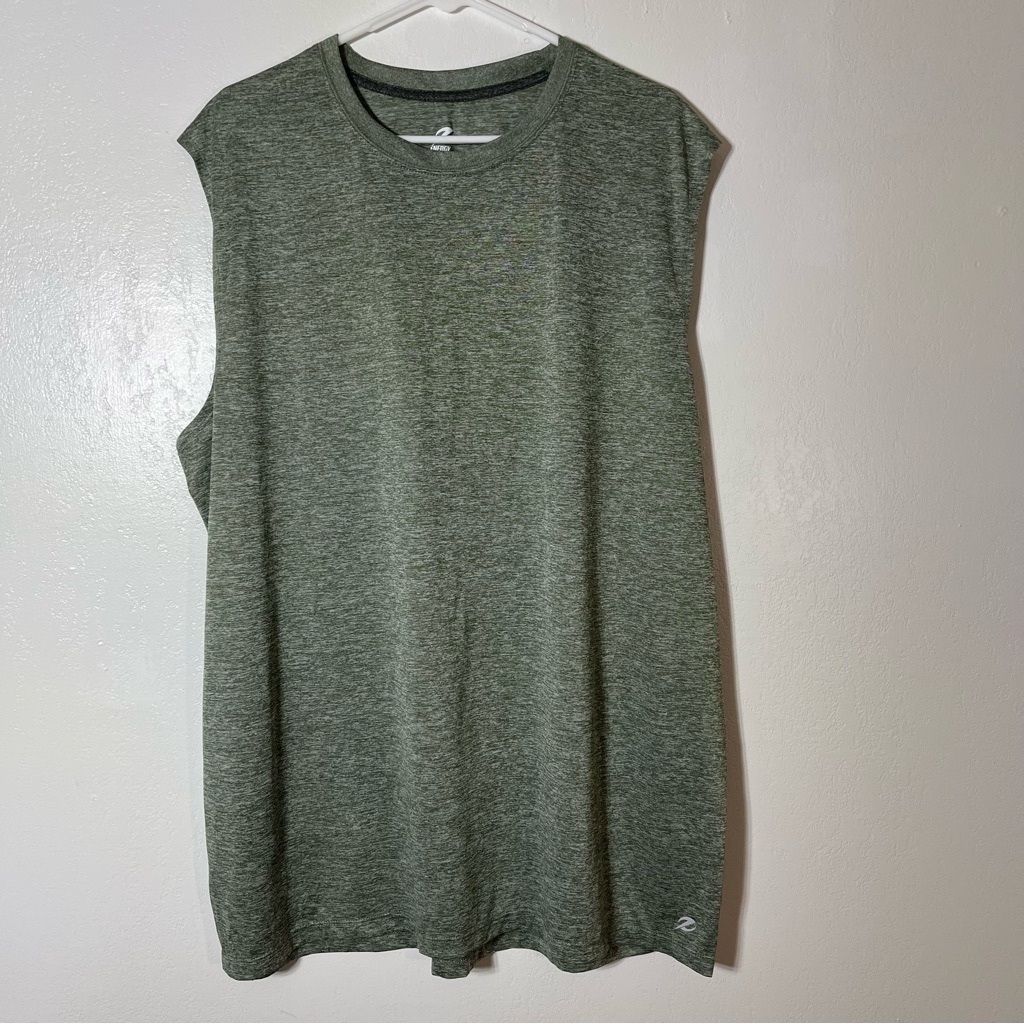 Energy Zone, Heathered Green Sleeveless Shirt. Size Xxl. In Excellent Condition!